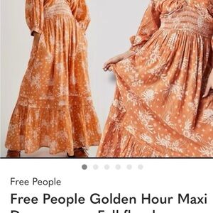 Free People Golden Hour Maxi Dress in Orange